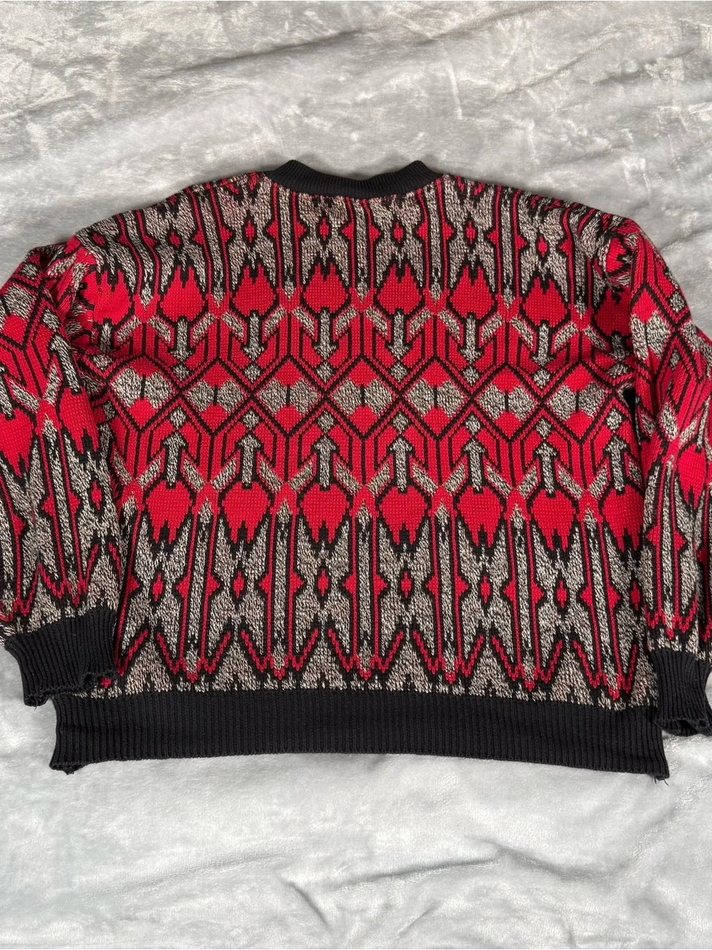 Vintage Matinique Geometric Sweater Mens M Fits Short Grandpa Style 90s